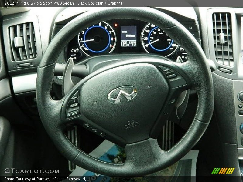  2012 G 37 x S Sport AWD Sedan Steering Wheel