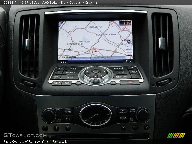 Navigation of 2012 G 37 x S Sport AWD Sedan