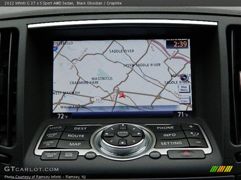 Navigation of 2012 G 37 x S Sport AWD Sedan