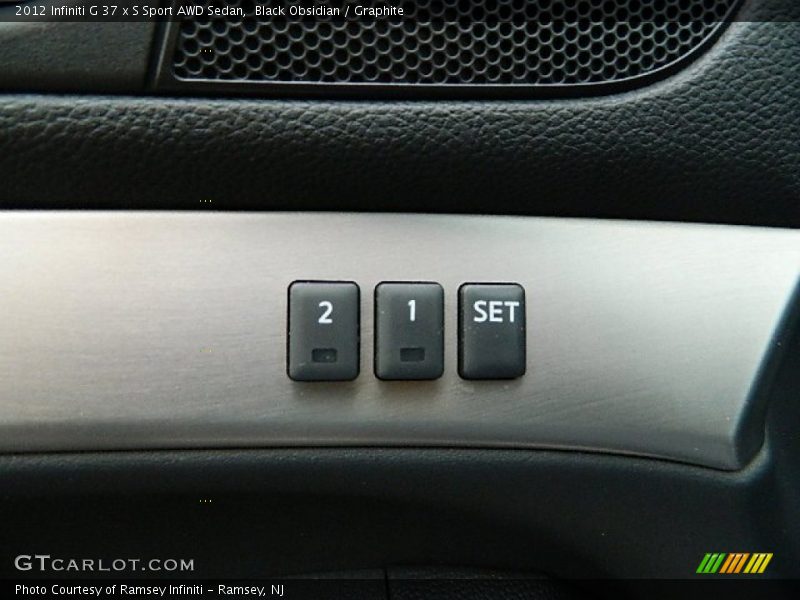 Controls of 2012 G 37 x S Sport AWD Sedan
