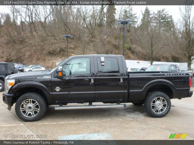 Kodiak Brown Metallic / Platinum Pecan Leather 2014 Ford F250 Super Duty Platinum Crew Cab 4x4