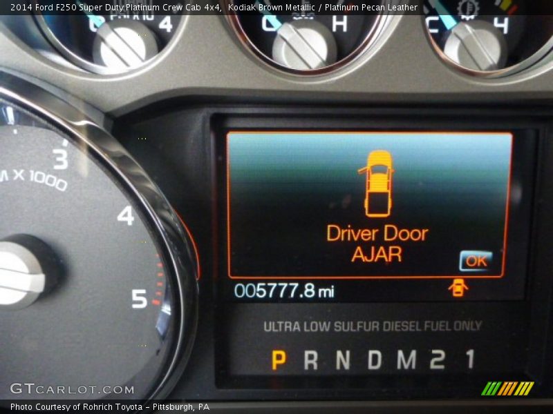 Kodiak Brown Metallic / Platinum Pecan Leather 2014 Ford F250 Super Duty Platinum Crew Cab 4x4