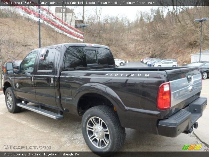 Kodiak Brown Metallic / Platinum Pecan Leather 2014 Ford F250 Super Duty Platinum Crew Cab 4x4