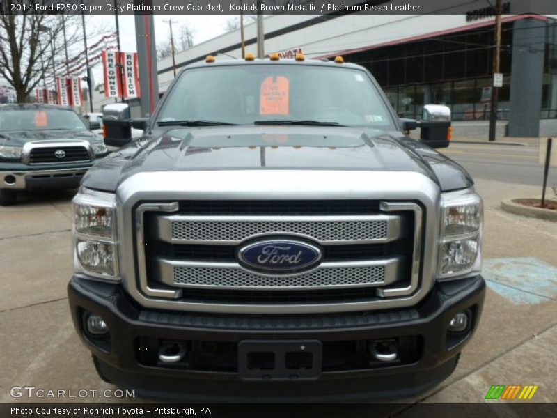 Kodiak Brown Metallic / Platinum Pecan Leather 2014 Ford F250 Super Duty Platinum Crew Cab 4x4