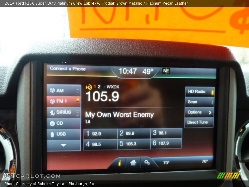 Kodiak Brown Metallic / Platinum Pecan Leather 2014 Ford F250 Super Duty Platinum Crew Cab 4x4
