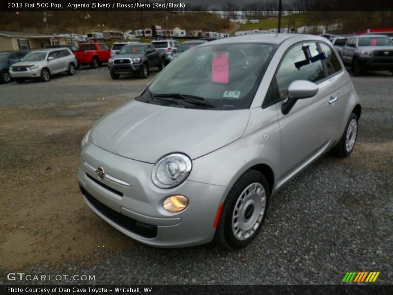Argento (Silver) / Rosso/Nero (Red/Black) 2013 Fiat 500 Pop