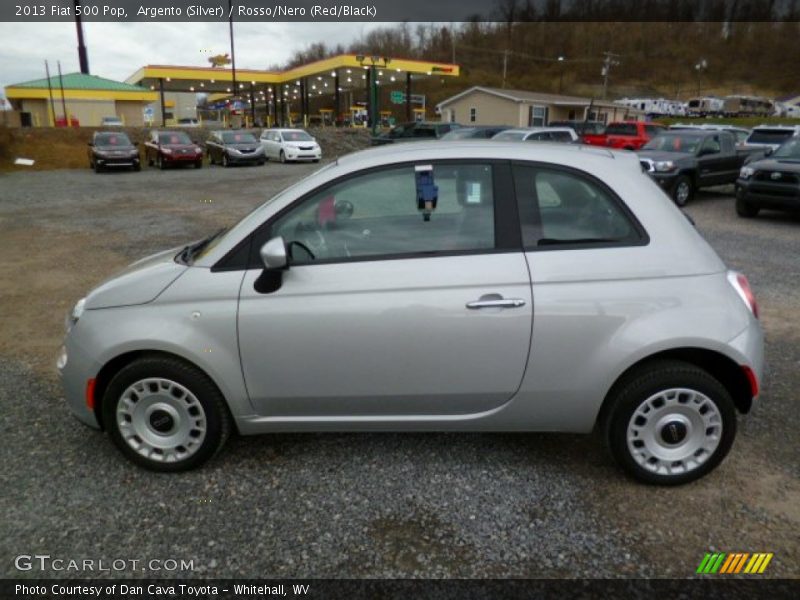 Argento (Silver) / Rosso/Nero (Red/Black) 2013 Fiat 500 Pop