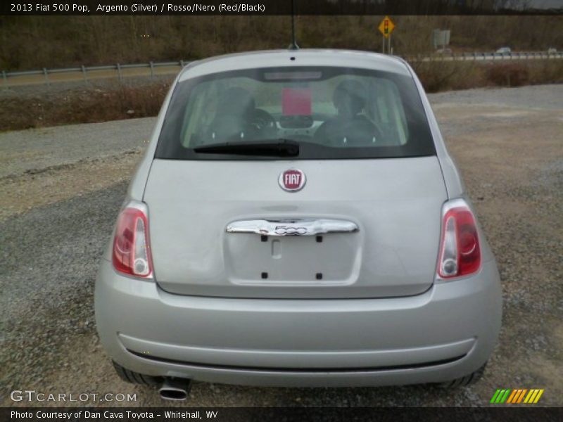 Argento (Silver) / Rosso/Nero (Red/Black) 2013 Fiat 500 Pop