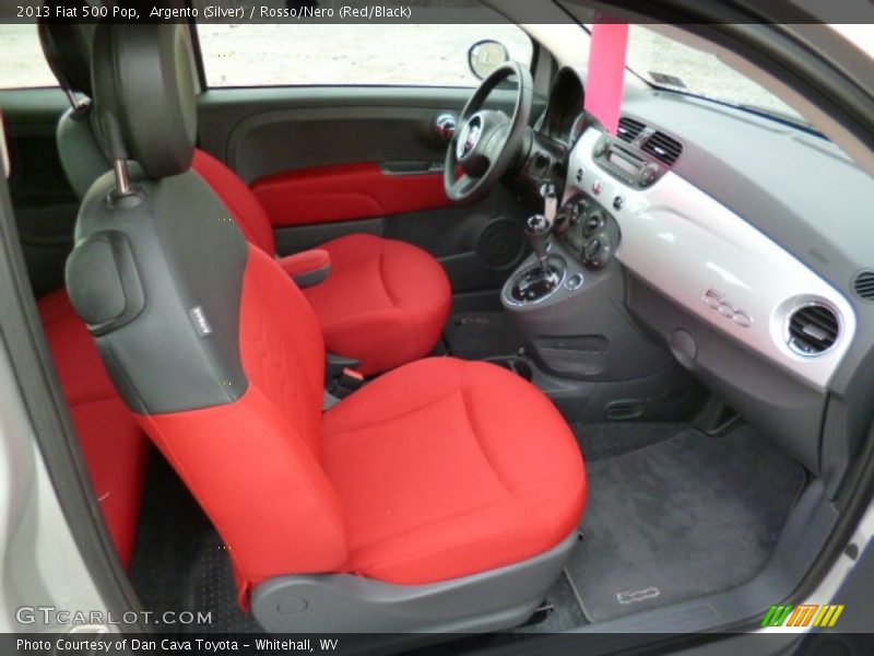 Argento (Silver) / Rosso/Nero (Red/Black) 2013 Fiat 500 Pop