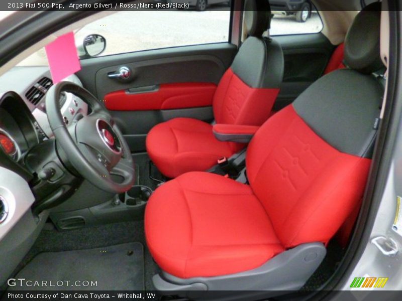 Argento (Silver) / Rosso/Nero (Red/Black) 2013 Fiat 500 Pop