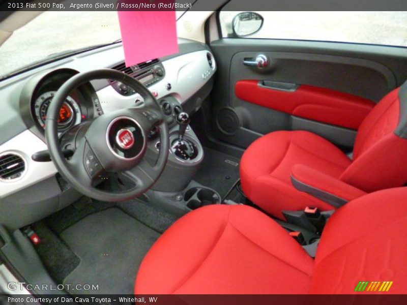 Argento (Silver) / Rosso/Nero (Red/Black) 2013 Fiat 500 Pop