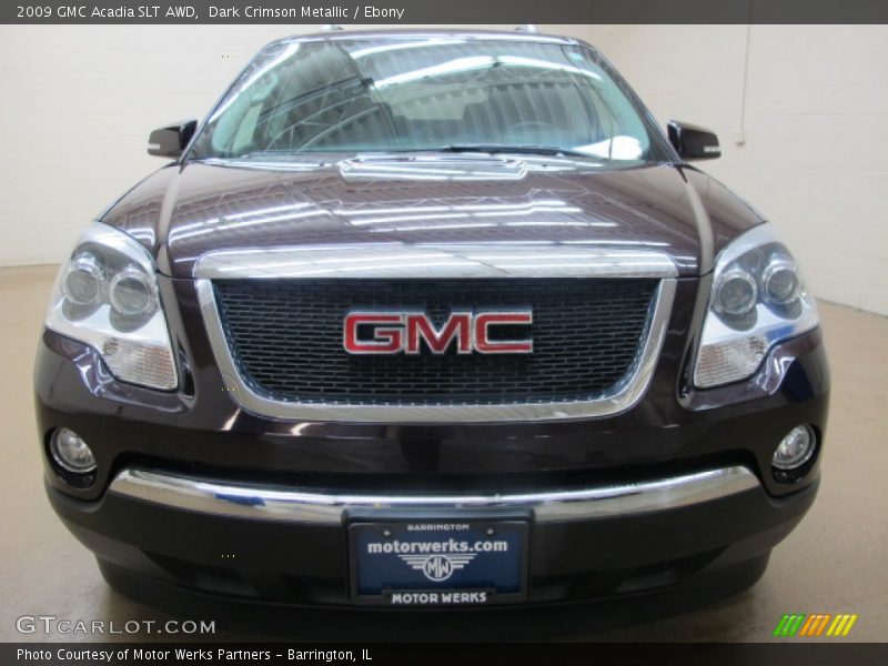 Dark Crimson Metallic / Ebony 2009 GMC Acadia SLT AWD