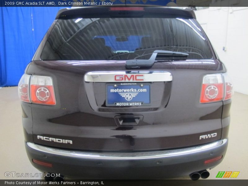 Dark Crimson Metallic / Ebony 2009 GMC Acadia SLT AWD
