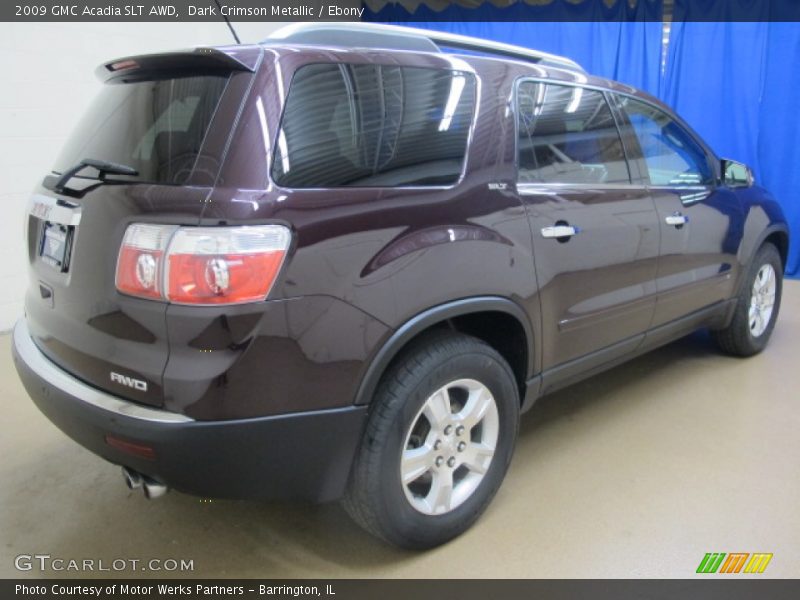 Dark Crimson Metallic / Ebony 2009 GMC Acadia SLT AWD
