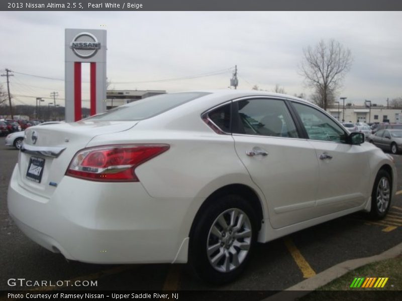 Pearl White / Beige 2013 Nissan Altima 2.5 S