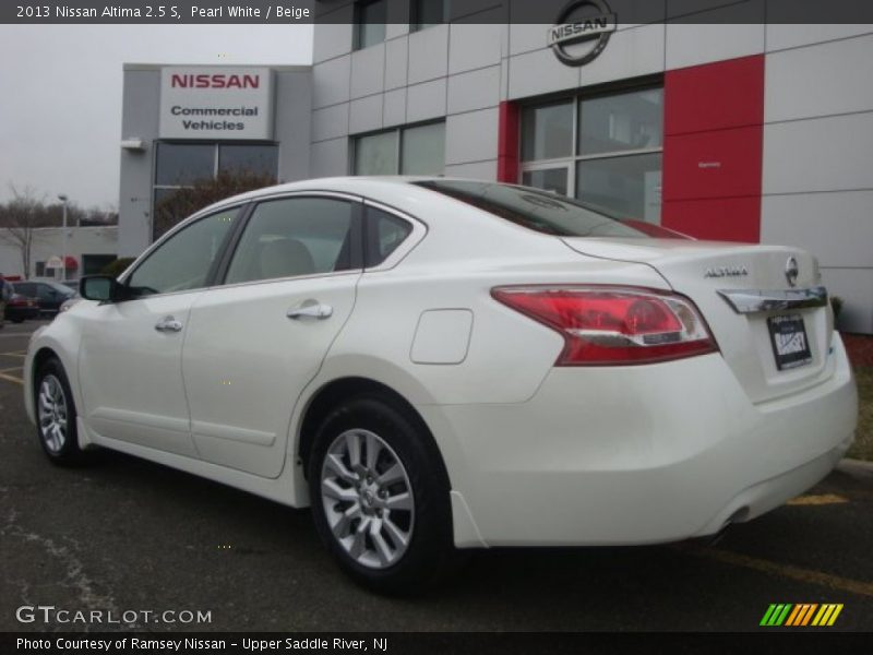 Pearl White / Beige 2013 Nissan Altima 2.5 S