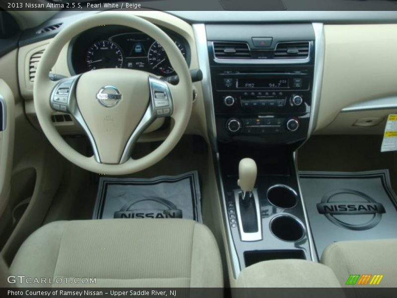 Pearl White / Beige 2013 Nissan Altima 2.5 S
