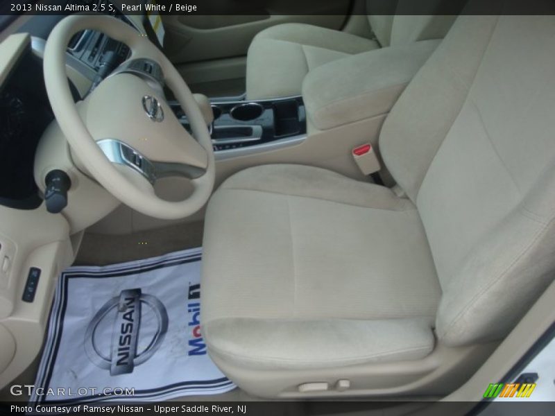 Pearl White / Beige 2013 Nissan Altima 2.5 S