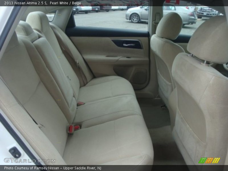 Pearl White / Beige 2013 Nissan Altima 2.5 S