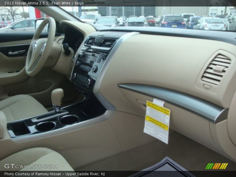 Pearl White / Beige 2013 Nissan Altima 2.5 S