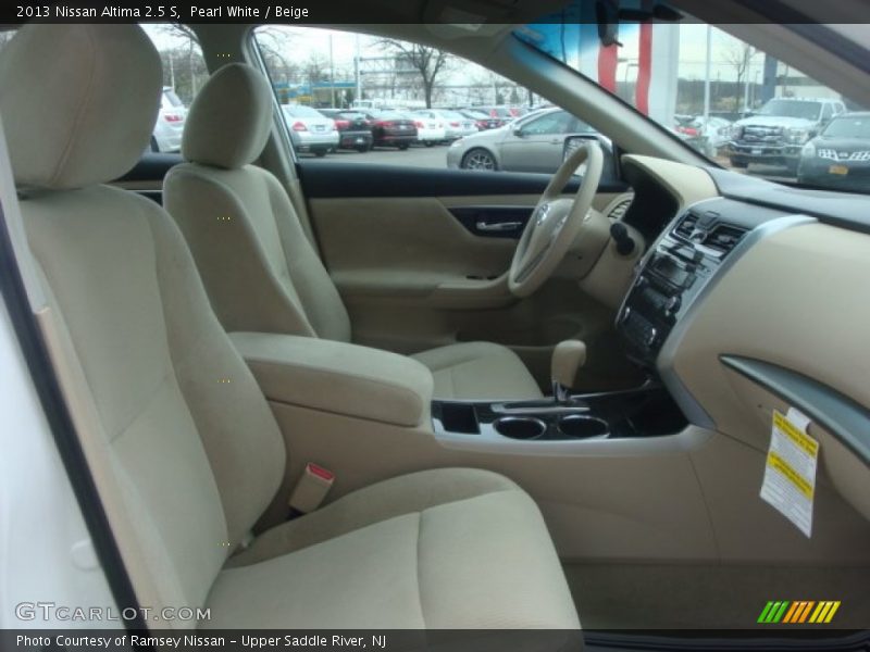 Pearl White / Beige 2013 Nissan Altima 2.5 S