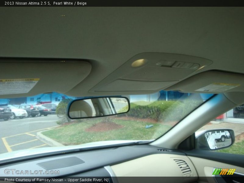 Pearl White / Beige 2013 Nissan Altima 2.5 S