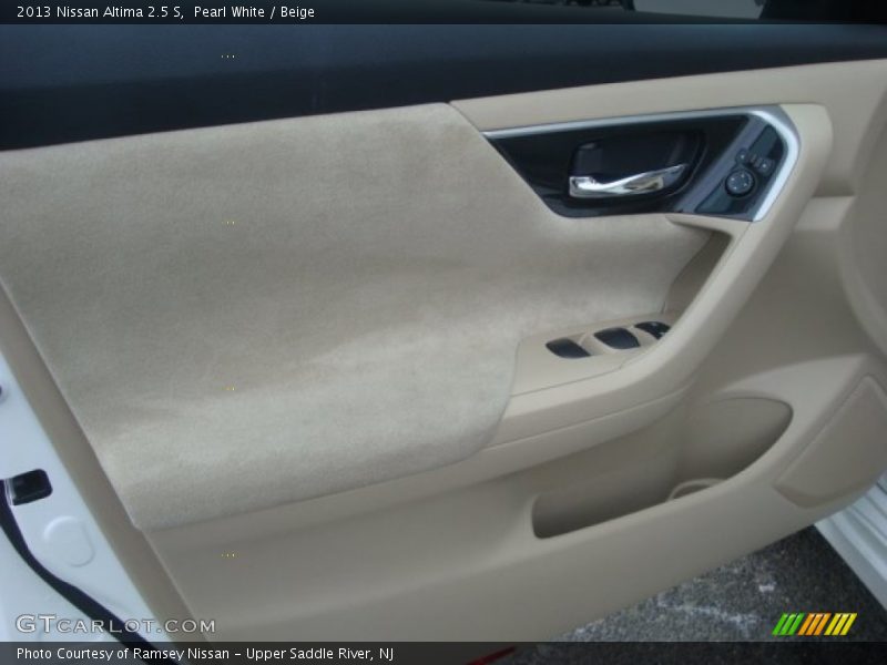 Pearl White / Beige 2013 Nissan Altima 2.5 S