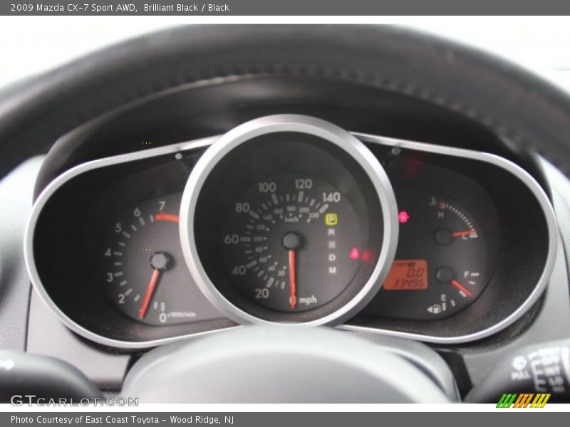 Brilliant Black / Black 2009 Mazda CX-7 Sport AWD