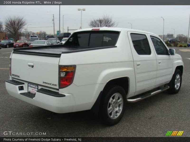 White / Beige 2008 Honda Ridgeline RTL