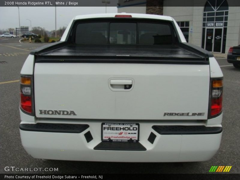 White / Beige 2008 Honda Ridgeline RTL