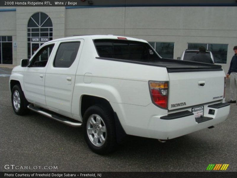 White / Beige 2008 Honda Ridgeline RTL