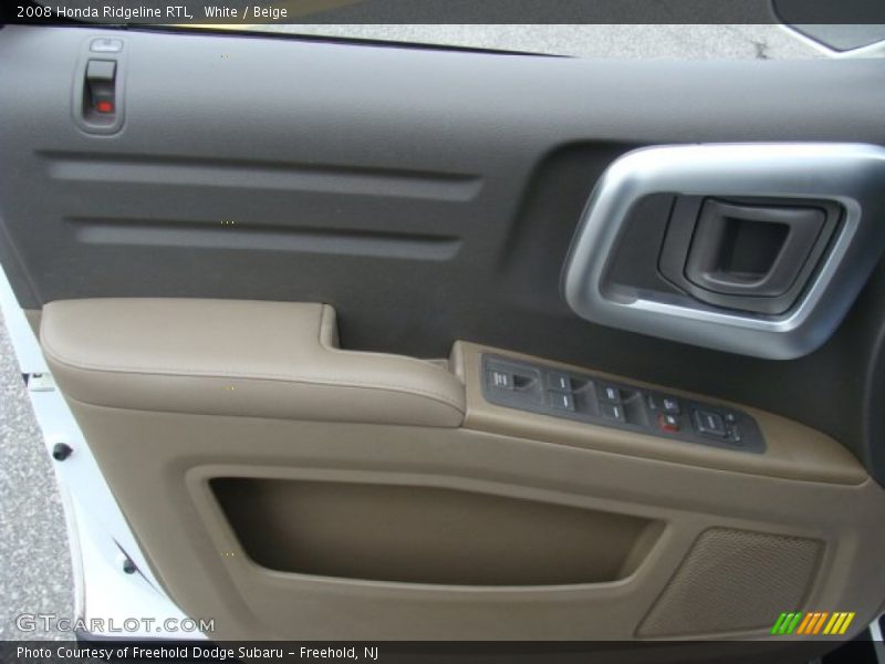 White / Beige 2008 Honda Ridgeline RTL