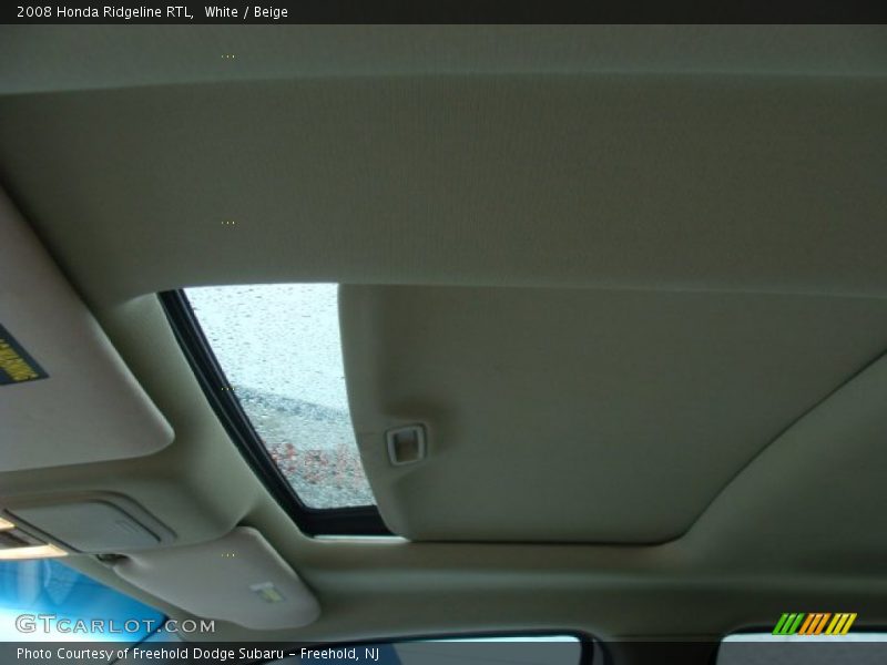 White / Beige 2008 Honda Ridgeline RTL