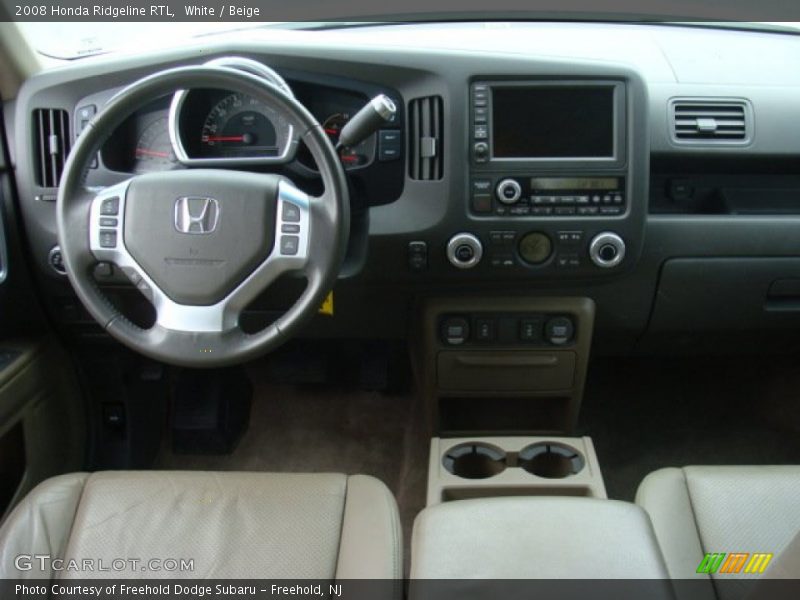 White / Beige 2008 Honda Ridgeline RTL