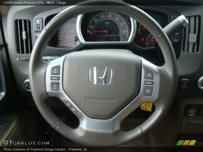 White / Beige 2008 Honda Ridgeline RTL