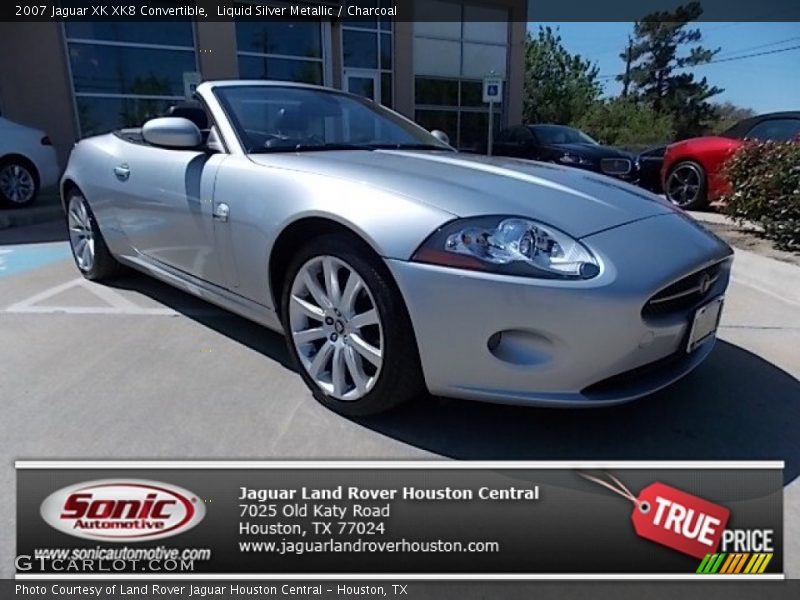 Liquid Silver Metallic / Charcoal 2007 Jaguar XK XK8 Convertible