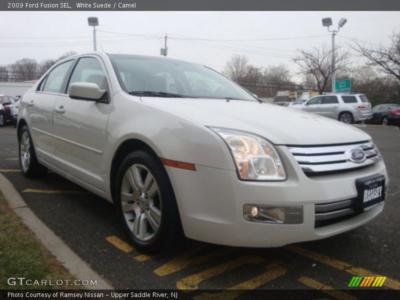 White Suede / Camel 2009 Ford Fusion SEL