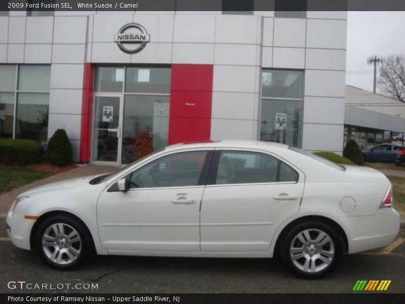 White Suede / Camel 2009 Ford Fusion SEL
