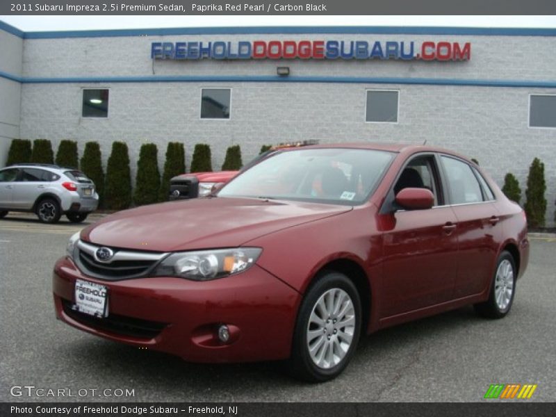 Paprika Red Pearl / Carbon Black 2011 Subaru Impreza 2.5i Premium Sedan