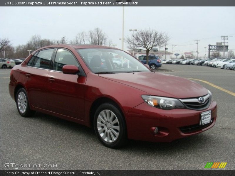 Paprika Red Pearl / Carbon Black 2011 Subaru Impreza 2.5i Premium Sedan