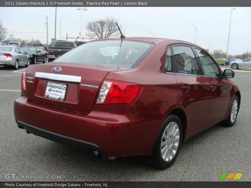 Paprika Red Pearl / Carbon Black 2011 Subaru Impreza 2.5i Premium Sedan