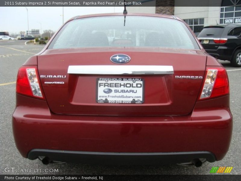 Paprika Red Pearl / Carbon Black 2011 Subaru Impreza 2.5i Premium Sedan