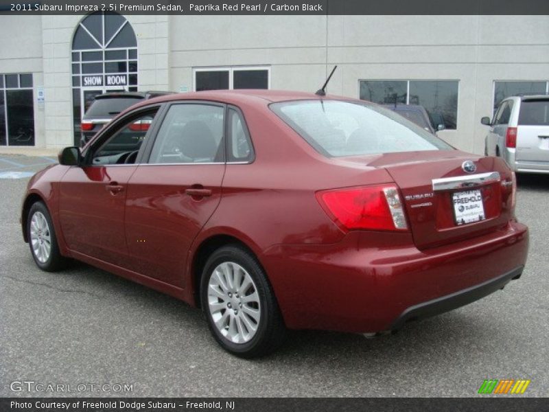 Paprika Red Pearl / Carbon Black 2011 Subaru Impreza 2.5i Premium Sedan