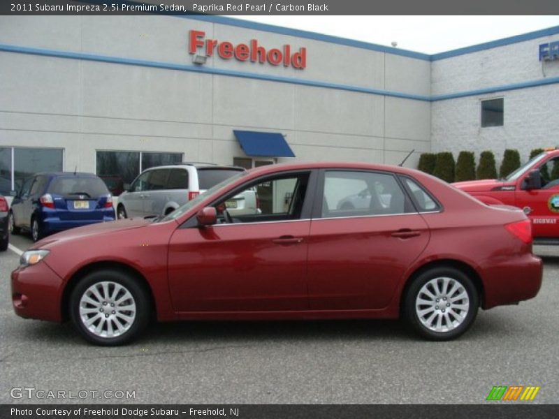 Paprika Red Pearl / Carbon Black 2011 Subaru Impreza 2.5i Premium Sedan