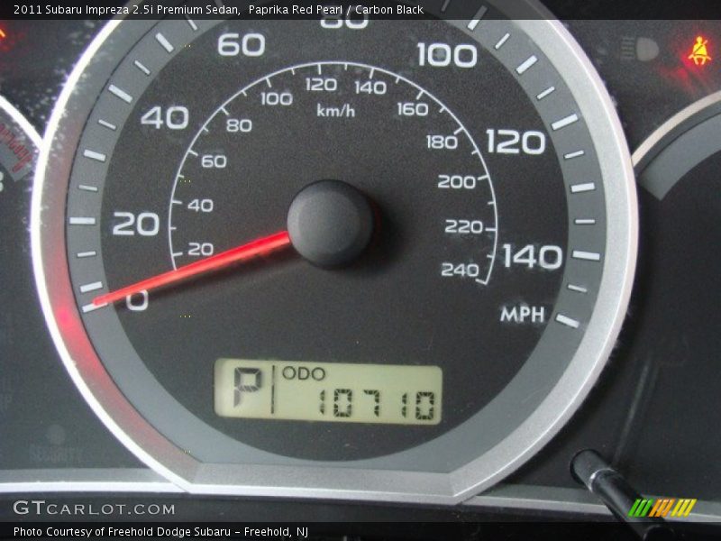 Paprika Red Pearl / Carbon Black 2011 Subaru Impreza 2.5i Premium Sedan
