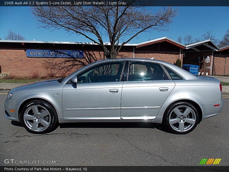 Light Silver Metallic / Light Gray 2008 Audi A4 3.2 Quattro S-Line Sedan