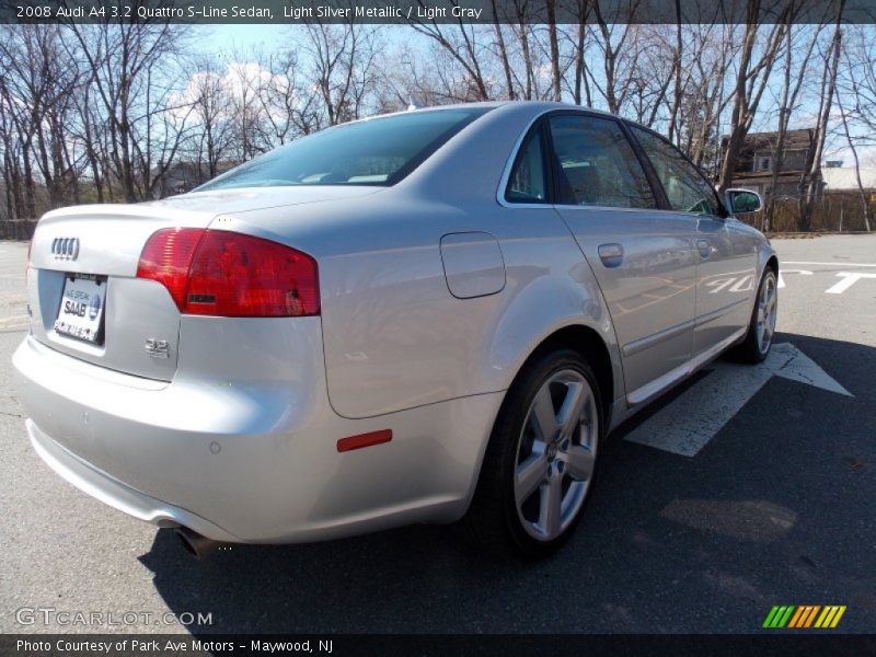 Light Silver Metallic / Light Gray 2008 Audi A4 3.2 Quattro S-Line Sedan