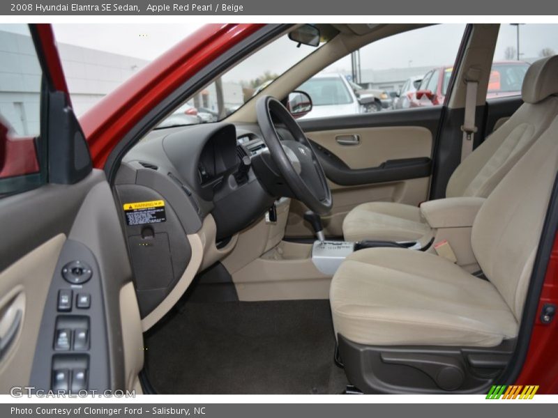 Apple Red Pearl / Beige 2008 Hyundai Elantra SE Sedan