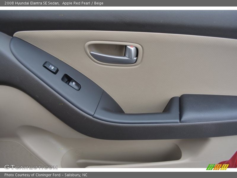 Apple Red Pearl / Beige 2008 Hyundai Elantra SE Sedan