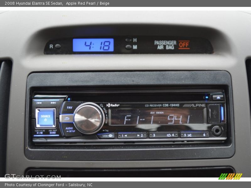 Apple Red Pearl / Beige 2008 Hyundai Elantra SE Sedan